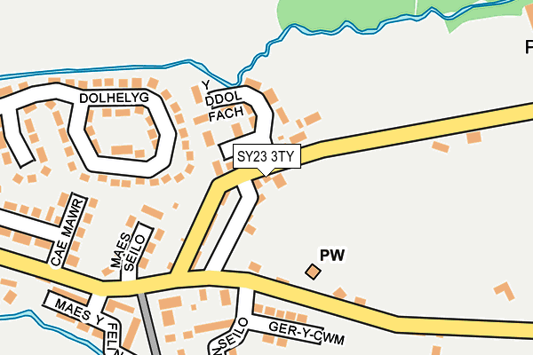 SY23 3TY map - OS OpenMap – Local (Ordnance Survey)