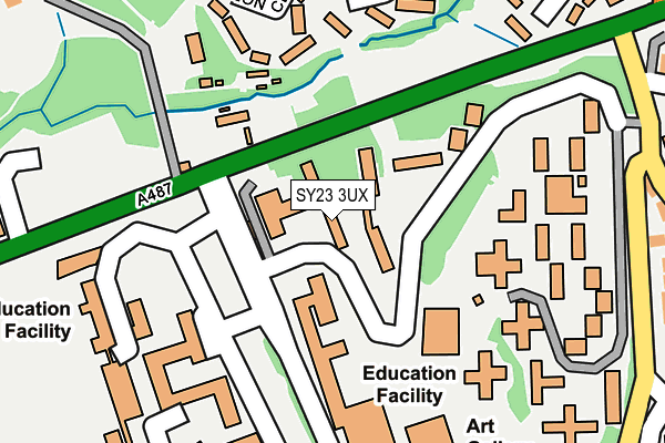 SY23 3UX map - OS OpenMap – Local (Ordnance Survey)