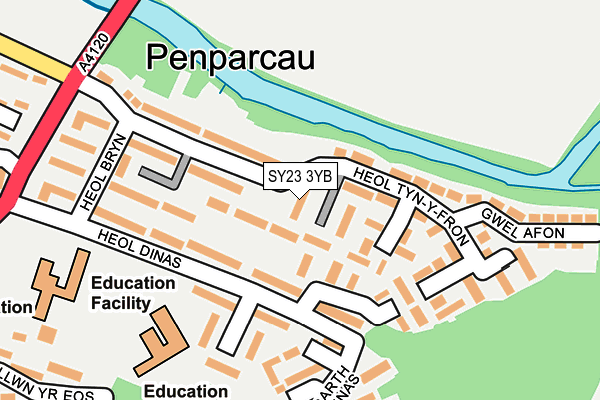 SY23 3YB map - OS OpenMap – Local (Ordnance Survey)