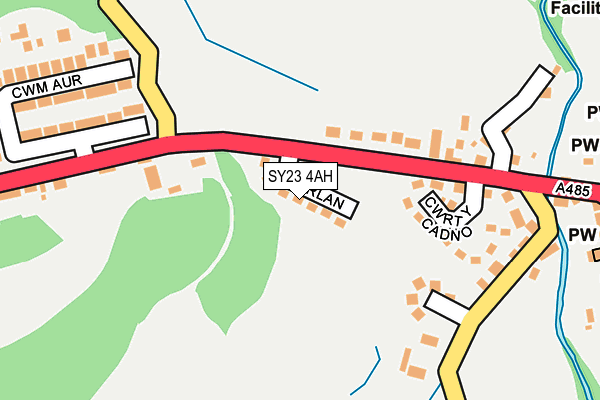 SY23 4AH map - OS OpenMap – Local (Ordnance Survey)