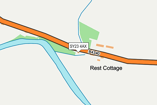 SY23 4AX map - OS OpenMap – Local (Ordnance Survey)