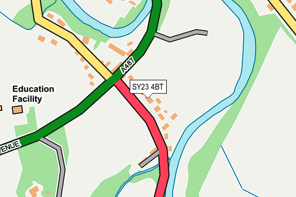 SY23 4BT map - OS OpenMap – Local (Ordnance Survey)
