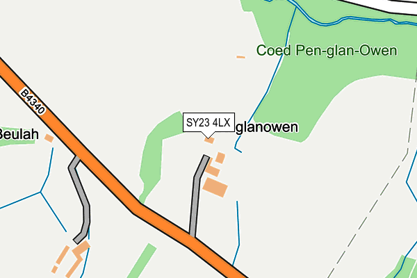 SY23 4LX map - OS OpenMap – Local (Ordnance Survey)