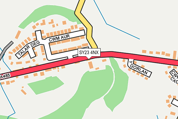 SY23 4NX map - OS OpenMap – Local (Ordnance Survey)