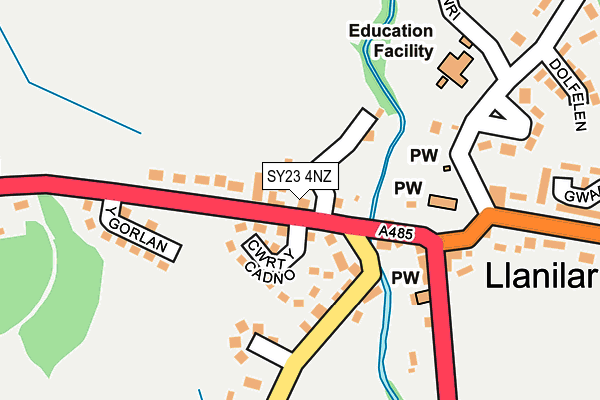 SY23 4NZ map - OS OpenMap – Local (Ordnance Survey)