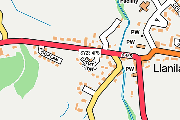 SY23 4PS map - OS OpenMap – Local (Ordnance Survey)
