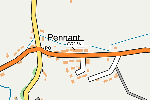 SY23 5AJ map - OS OpenMap – Local (Ordnance Survey)