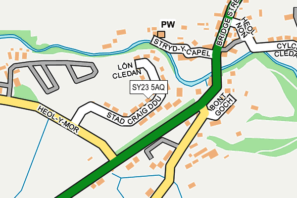 SY23 5AQ map - OS OpenMap – Local (Ordnance Survey)
