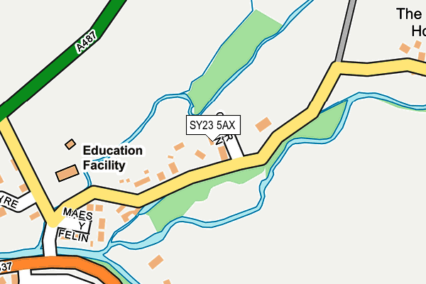 SY23 5AX map - OS OpenMap – Local (Ordnance Survey)