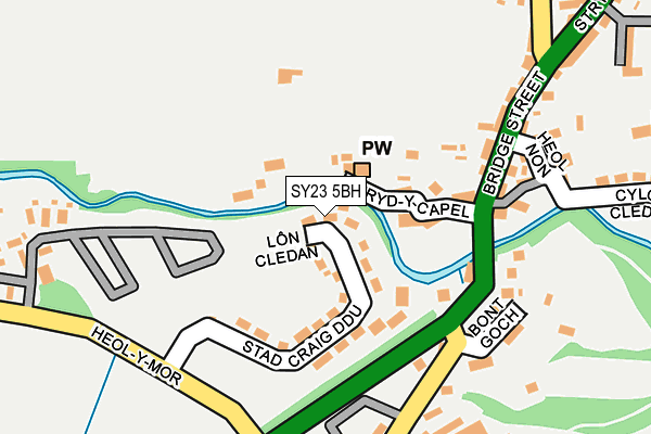 SY23 5BH map - OS OpenMap – Local (Ordnance Survey)