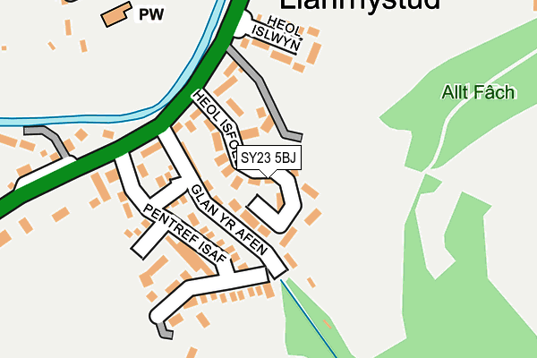 SY23 5BJ map - OS OpenMap – Local (Ordnance Survey)