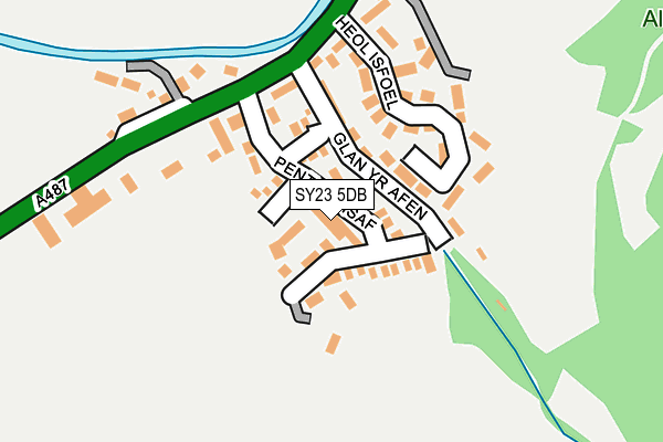 SY23 5DB map - OS OpenMap – Local (Ordnance Survey)