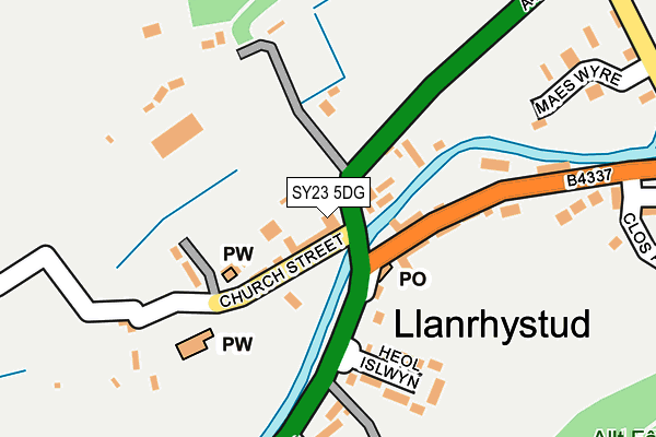 SY23 5DG map - OS OpenMap – Local (Ordnance Survey)