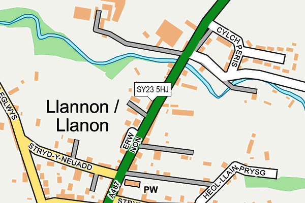 SY23 5HJ map - OS OpenMap – Local (Ordnance Survey)
