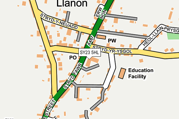 SY23 5HL map - OS OpenMap – Local (Ordnance Survey)