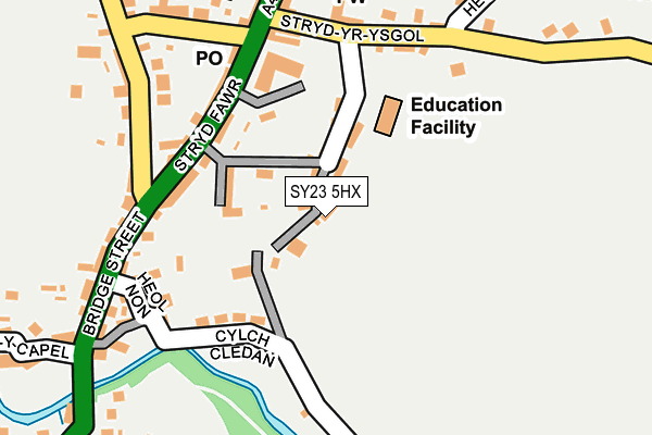 SY23 5HX map - OS OpenMap – Local (Ordnance Survey)
