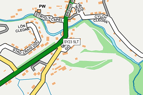SY23 5LT map - OS OpenMap – Local (Ordnance Survey)