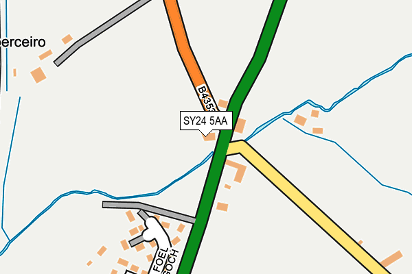 SY24 5AA map - OS OpenMap – Local (Ordnance Survey)