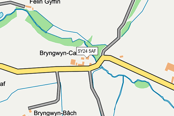 SY24 5AF map - OS OpenMap – Local (Ordnance Survey)