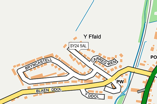 SY24 5AL map - OS OpenMap – Local (Ordnance Survey)