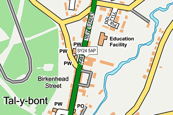 SY24 5AP map - OS OpenMap – Local (Ordnance Survey)