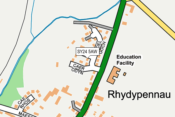 SY24 5AW map - OS OpenMap – Local (Ordnance Survey)