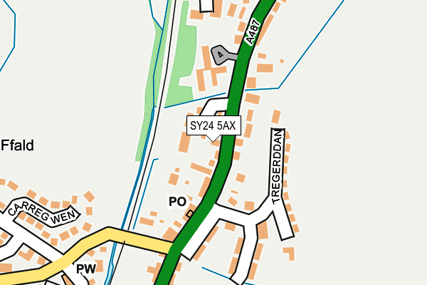SY24 5AX map - OS OpenMap – Local (Ordnance Survey)