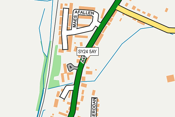 SY24 5AY map - OS OpenMap – Local (Ordnance Survey)