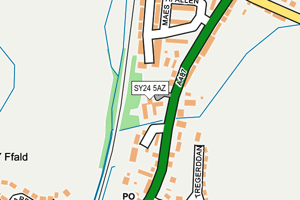 SY24 5AZ map - OS OpenMap – Local (Ordnance Survey)