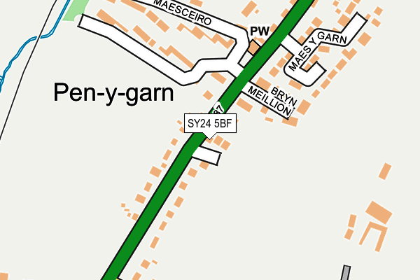 SY24 5BF map - OS OpenMap – Local (Ordnance Survey)