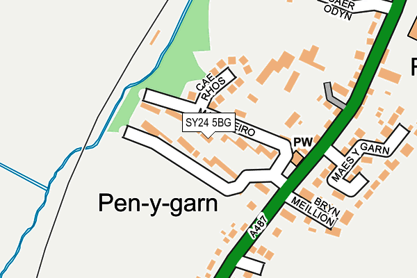SY24 5BG map - OS OpenMap – Local (Ordnance Survey)