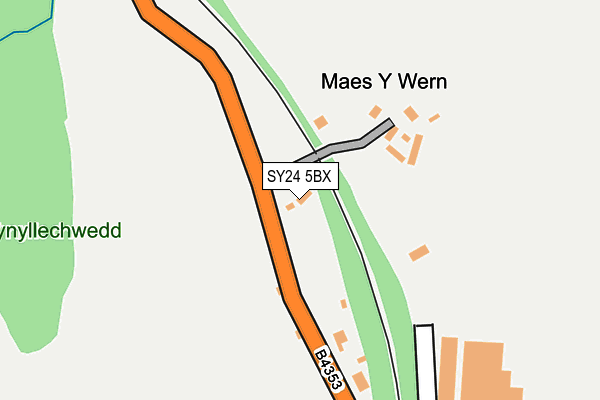 SY24 5BX map - OS OpenMap – Local (Ordnance Survey)