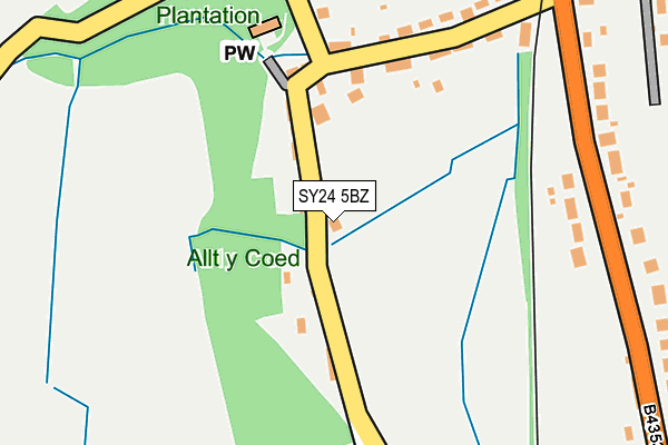 SY24 5BZ map - OS OpenMap – Local (Ordnance Survey)