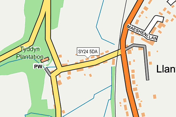 SY24 5DA map - OS OpenMap – Local (Ordnance Survey)