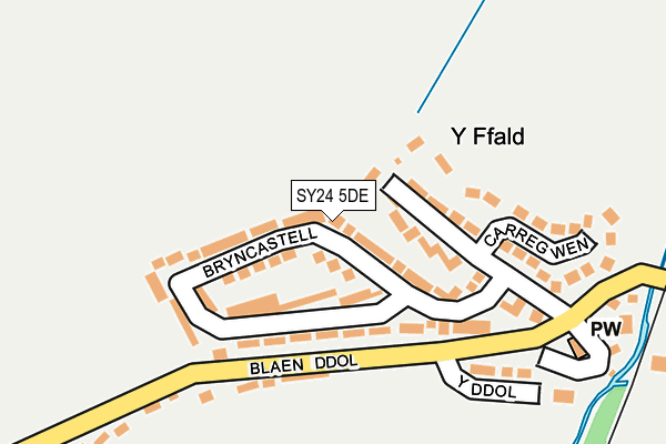 SY24 5DE map - OS OpenMap – Local (Ordnance Survey)