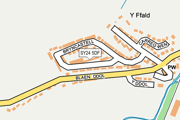 SY24 5DF map - OS OpenMap – Local (Ordnance Survey)