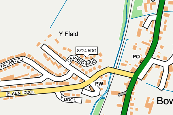 SY24 5DG map - OS OpenMap – Local (Ordnance Survey)