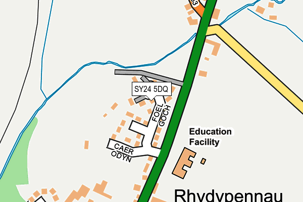 SY24 5DQ map - OS OpenMap – Local (Ordnance Survey)