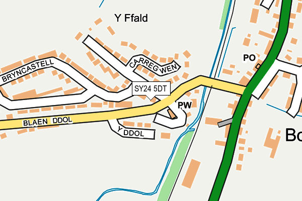 SY24 5DT map - OS OpenMap – Local (Ordnance Survey)