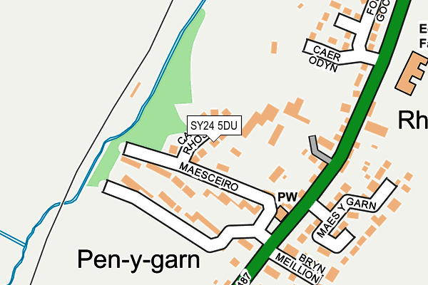 SY24 5DU map - OS OpenMap – Local (Ordnance Survey)