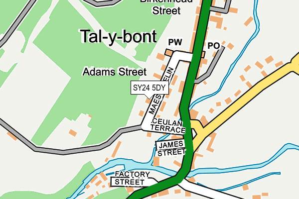 SY24 5DY map - OS OpenMap – Local (Ordnance Survey)