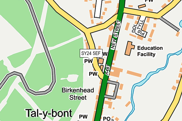 SY24 5EF map - OS OpenMap – Local (Ordnance Survey)