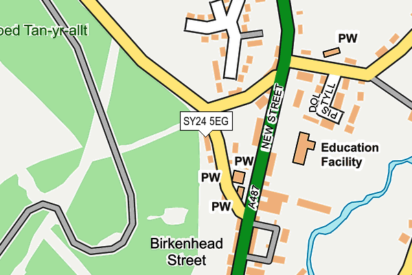 SY24 5EG map - OS OpenMap – Local (Ordnance Survey)