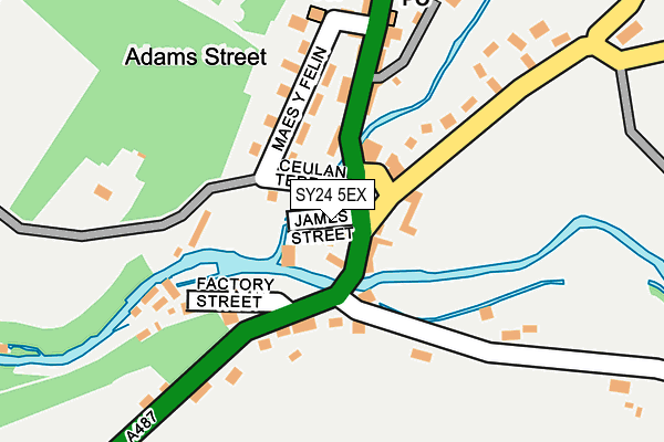 SY24 5EX map - OS OpenMap – Local (Ordnance Survey)