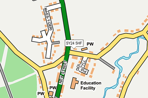 SY24 5HF map - OS OpenMap – Local (Ordnance Survey)