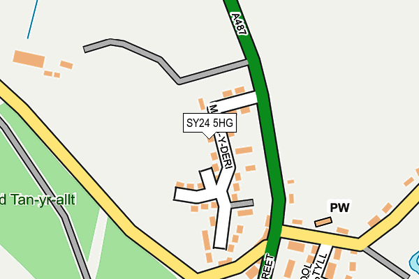 SY24 5HG map - OS OpenMap – Local (Ordnance Survey)