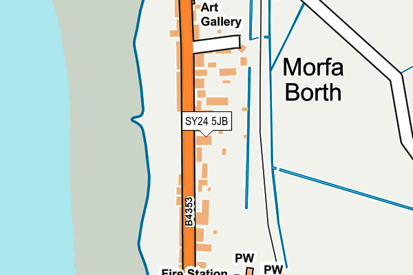 SY24 5JB map - OS OpenMap – Local (Ordnance Survey)