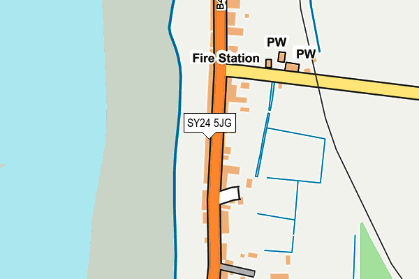SY24 5JG map - OS OpenMap – Local (Ordnance Survey)