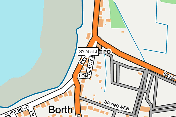 SY24 5LJ map - OS OpenMap – Local (Ordnance Survey)