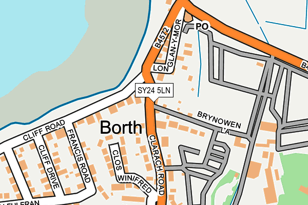 SY24 5LN map - OS OpenMap – Local (Ordnance Survey)